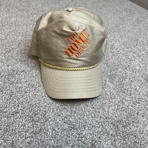 Vintage Home Depot Hat Cap Snap Back Mens Tan Hardware Store‎ Promo Trucker 90s